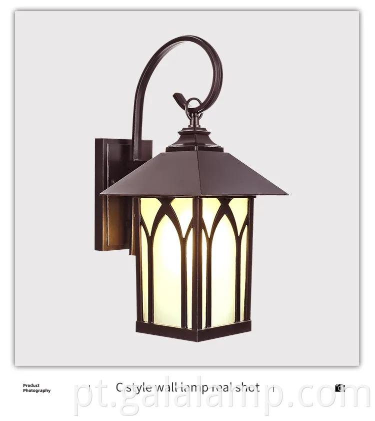 Luzes de parede externa à prova d'água elegantes para jardins modernos